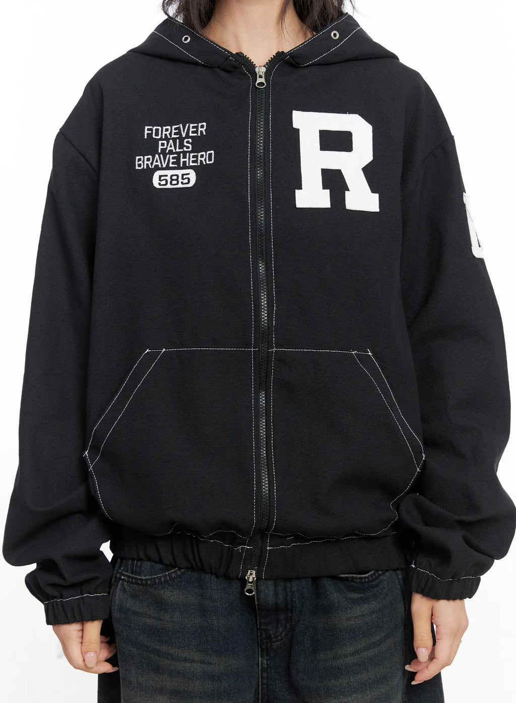 Oversized Stitch Hoodie Jacket CO507