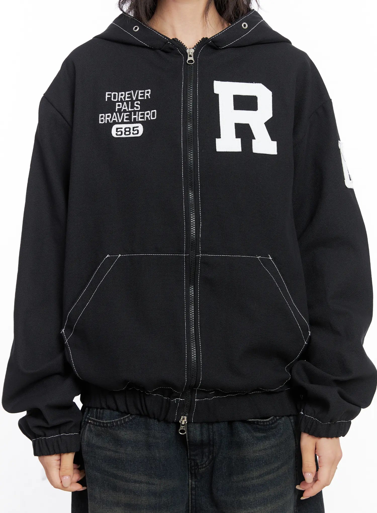 Oversized Stitch Hoodie Jacket CO507