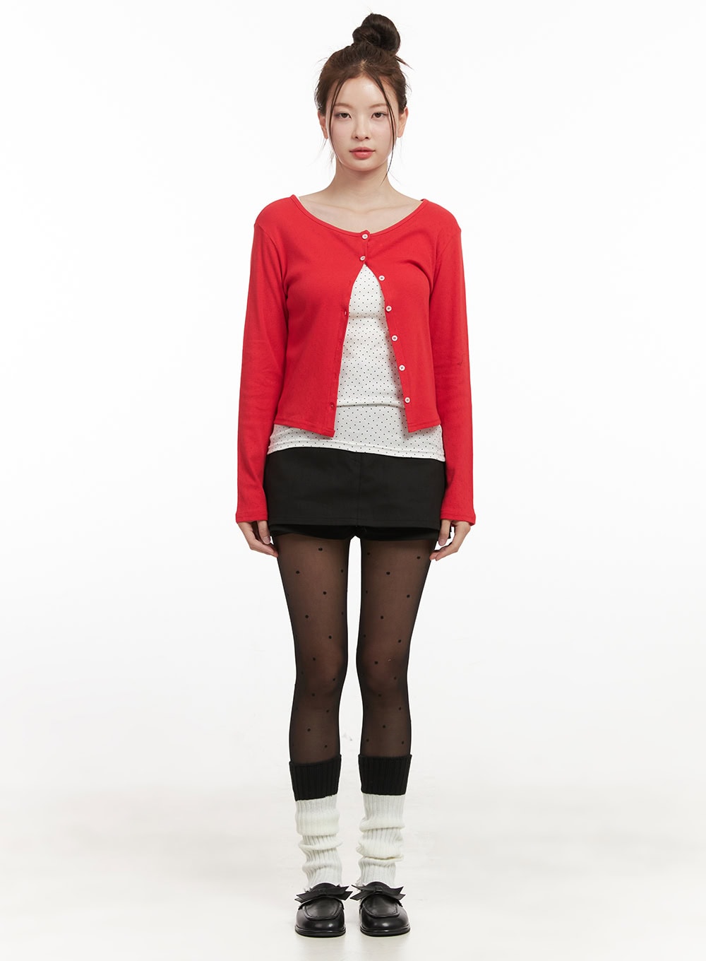 Boat-Neck Crop Cardigan IJ530