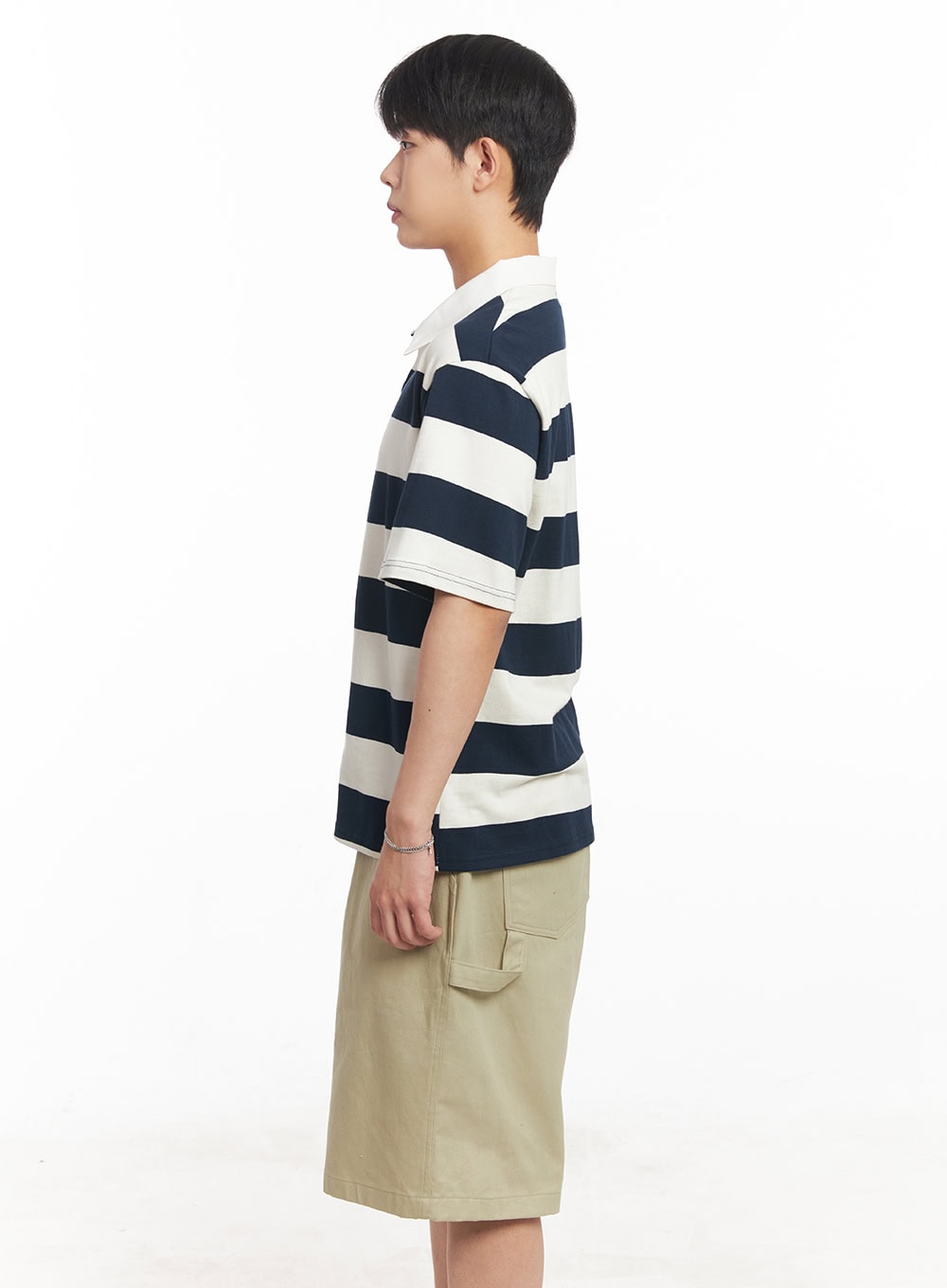 Men's Striped Polo Tee IA529