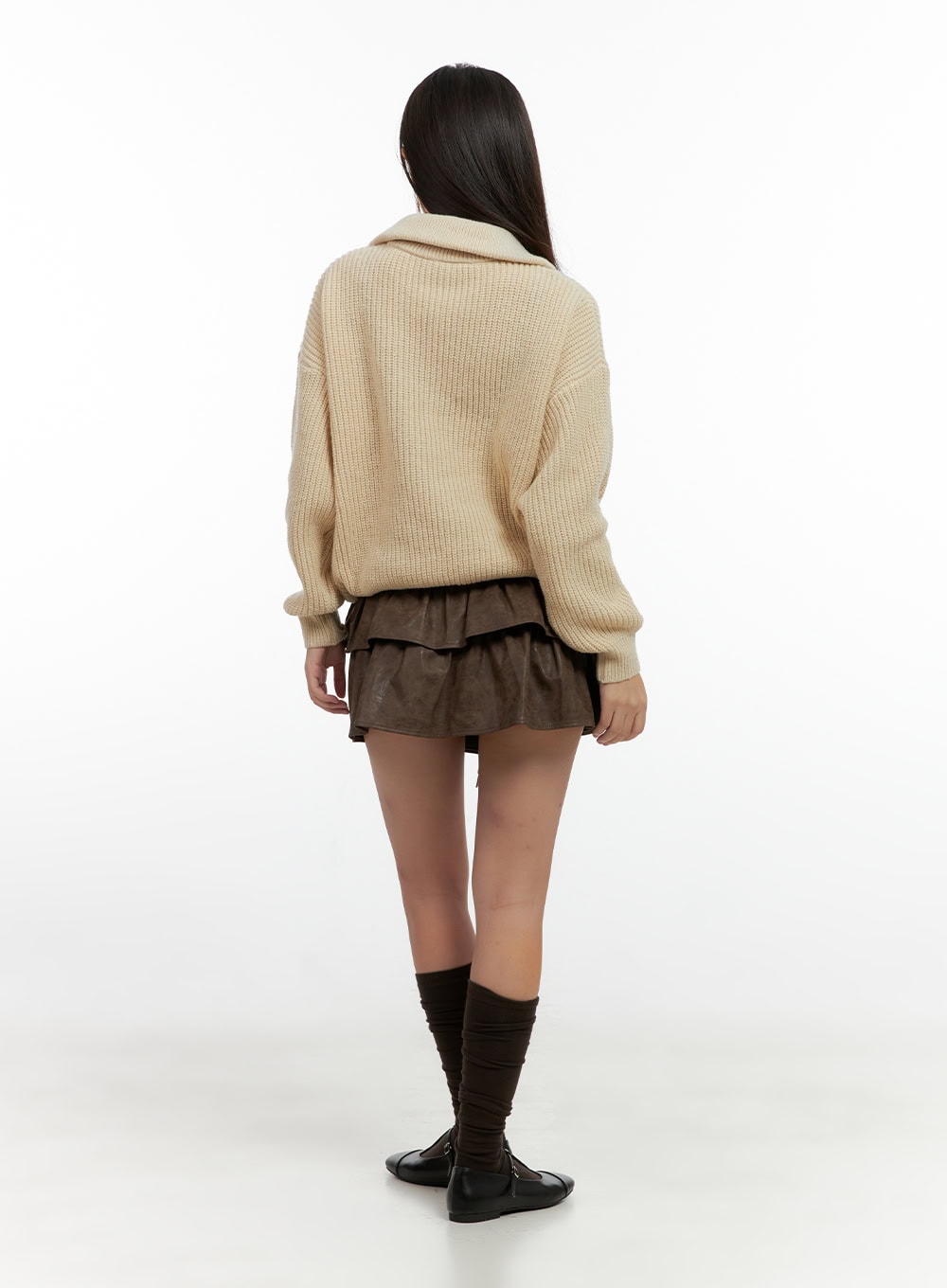 Flare Ruffle Mini Skirt CN412