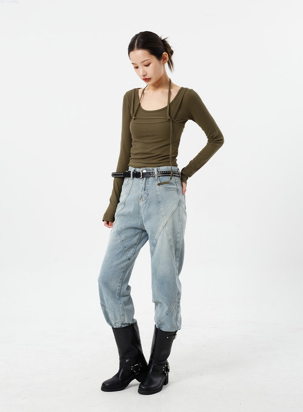 Layered Neck Strap Top CM307