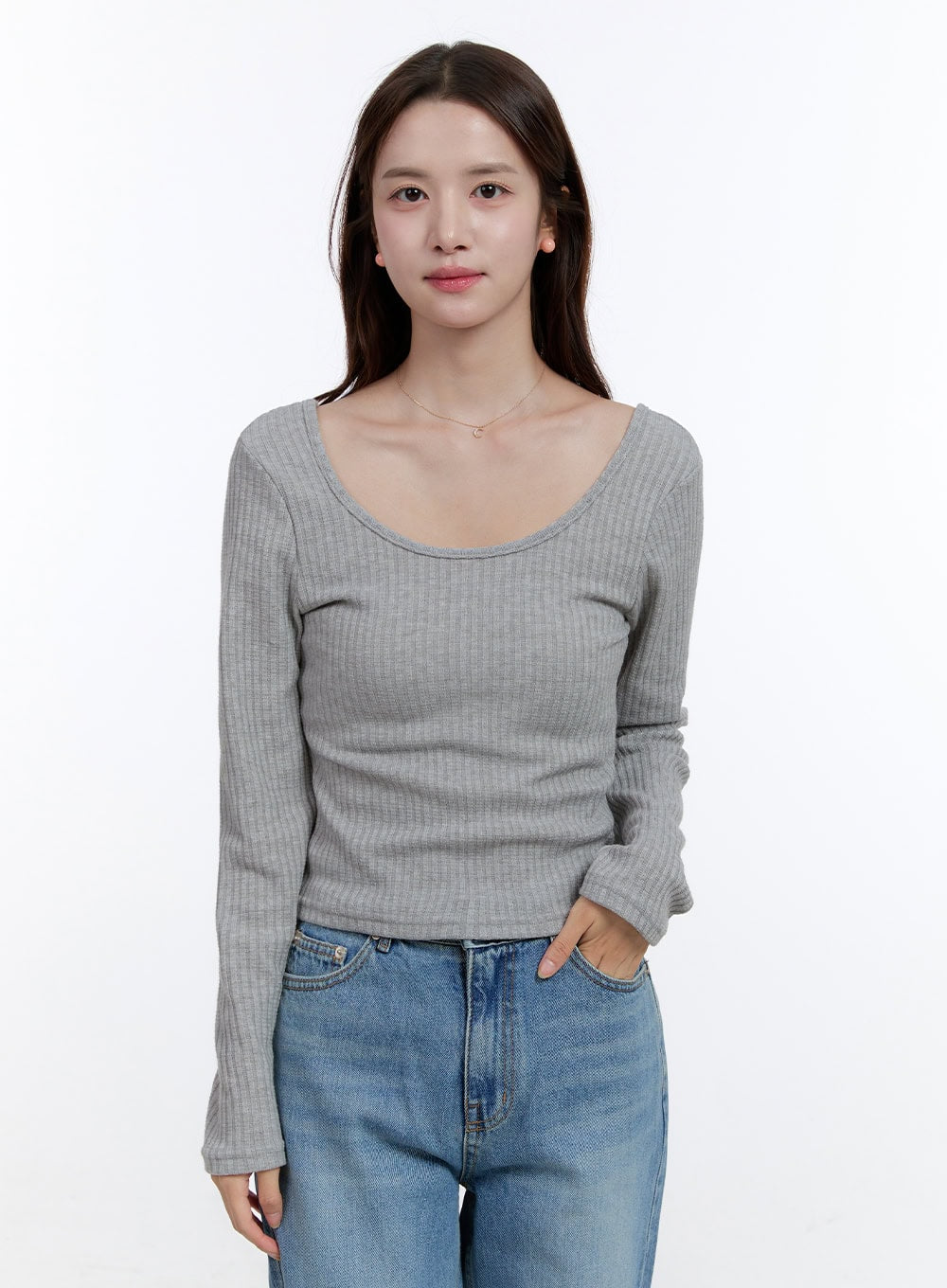 Slim Fit Strap Long Sleeve Set OO407