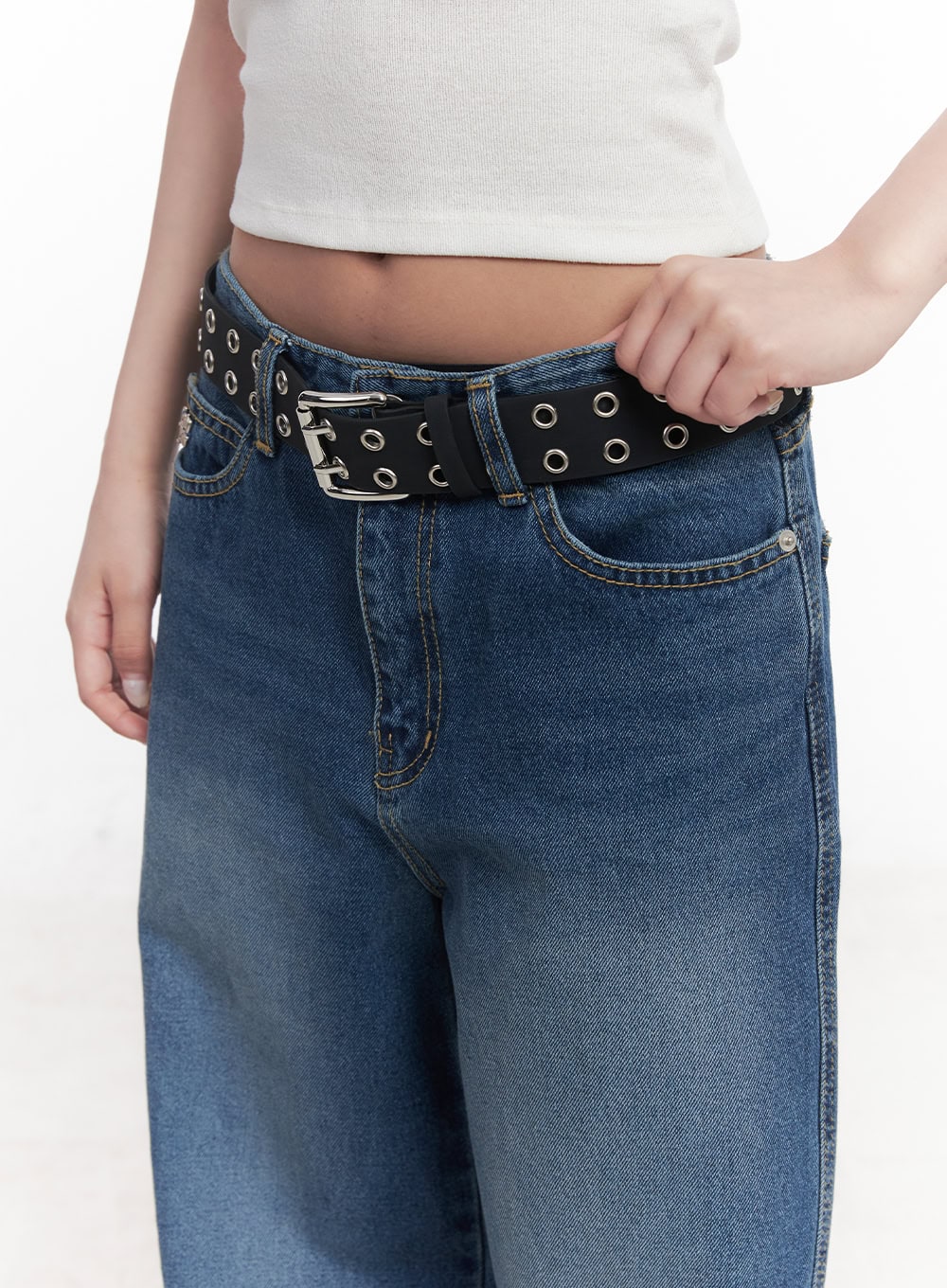Bold Eyelet Buckle Belt CY527
