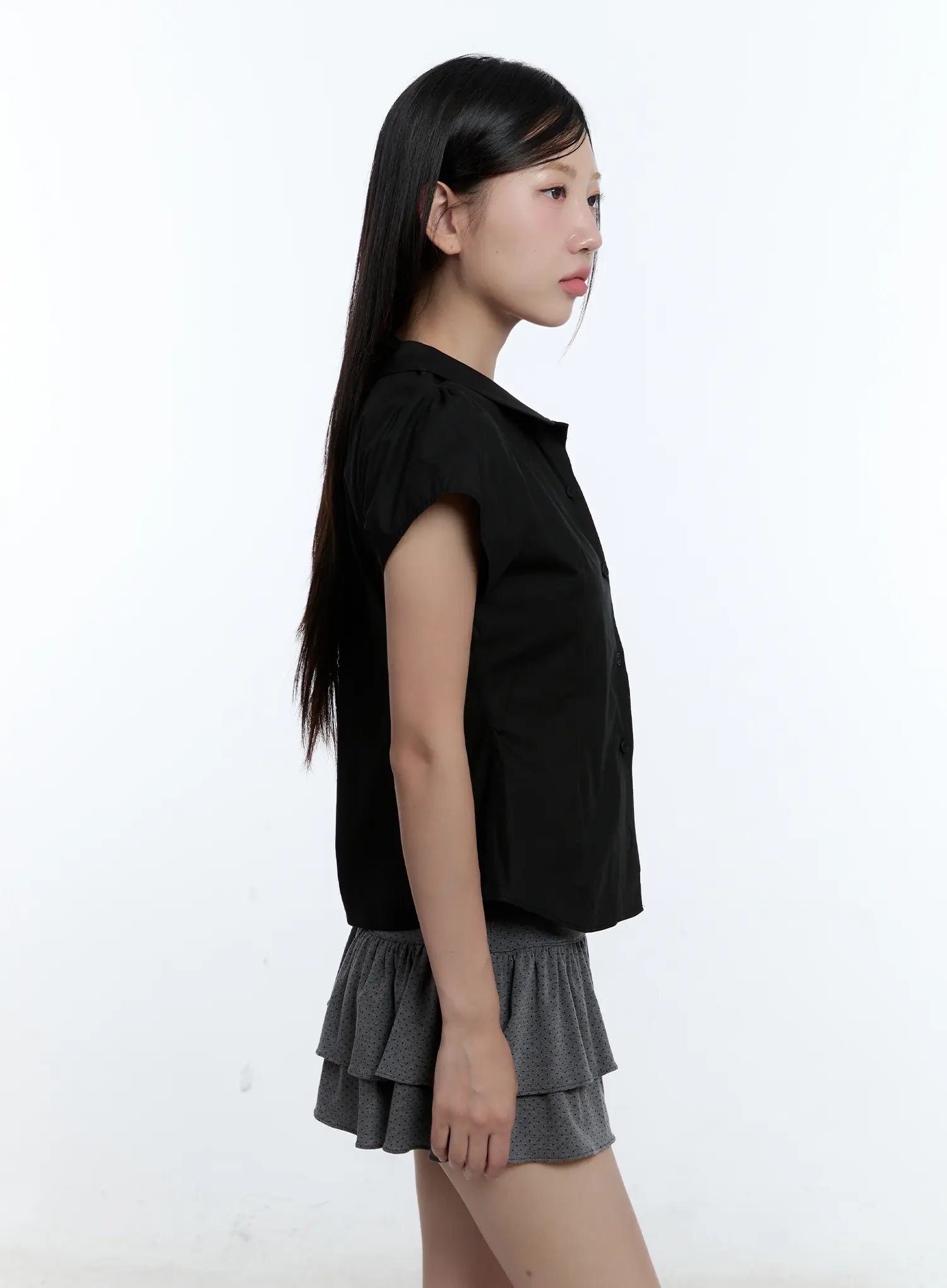 Collared Short-Sleeve Shirt CU527