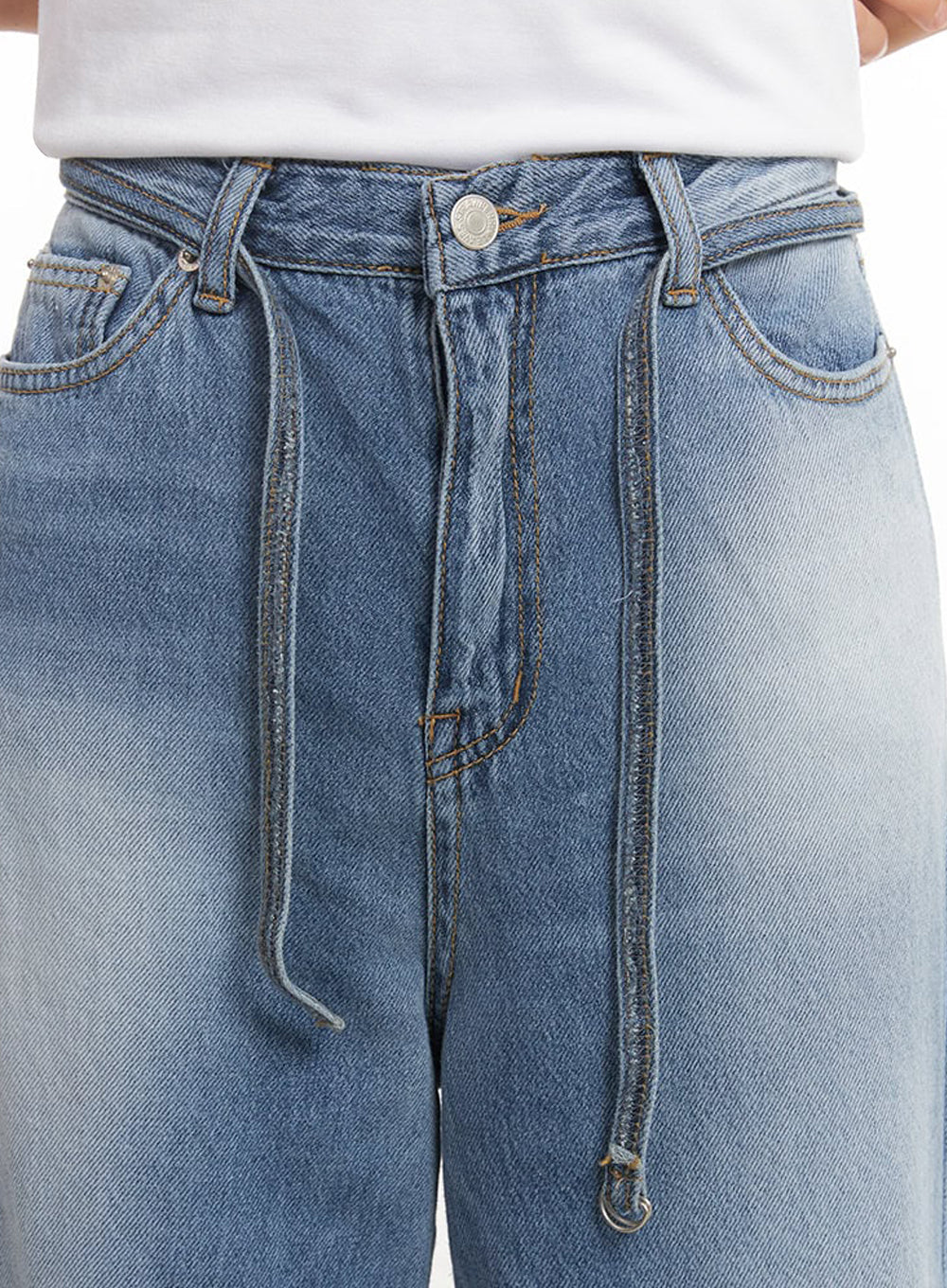 Nikki Denim Strap Baggy Jeans IA515