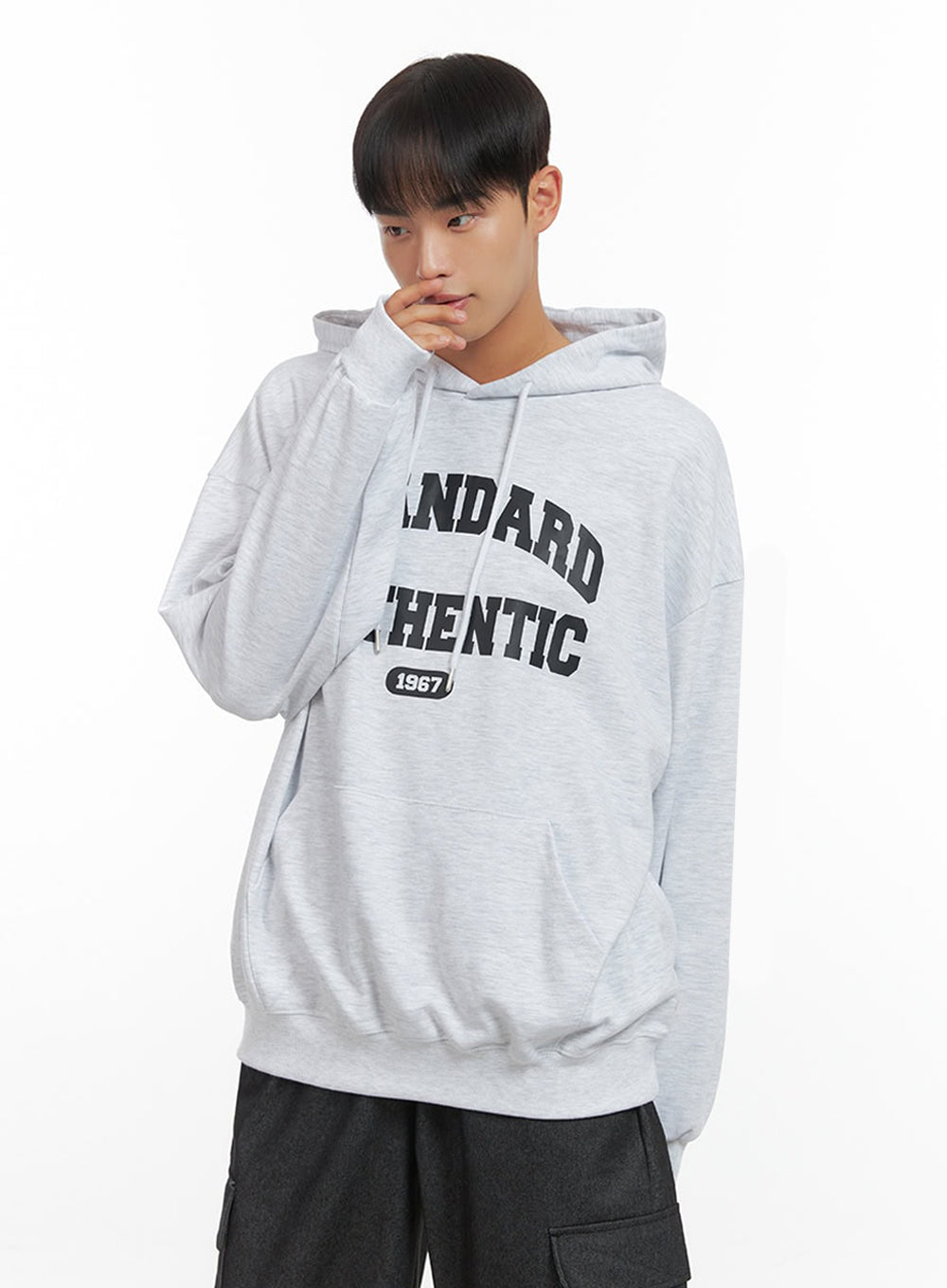 Men's Loose Fit Graphic Hoodie IO420