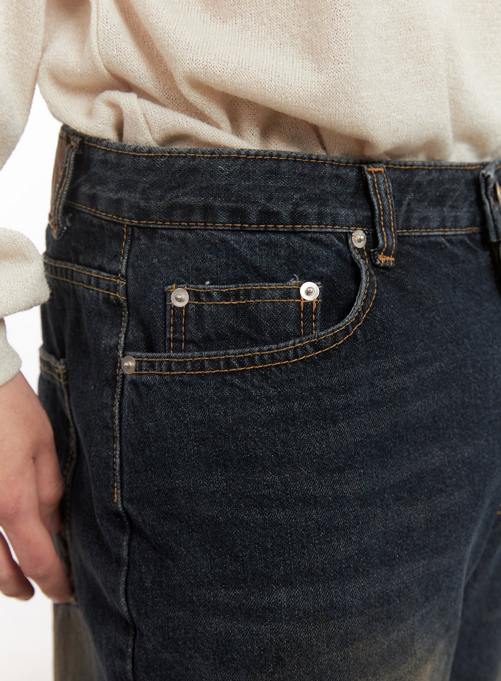 Men's Vintage Washed Wide-Leg Jeans IM527