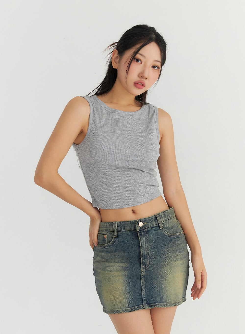 Rib Crop Tank Top CO304