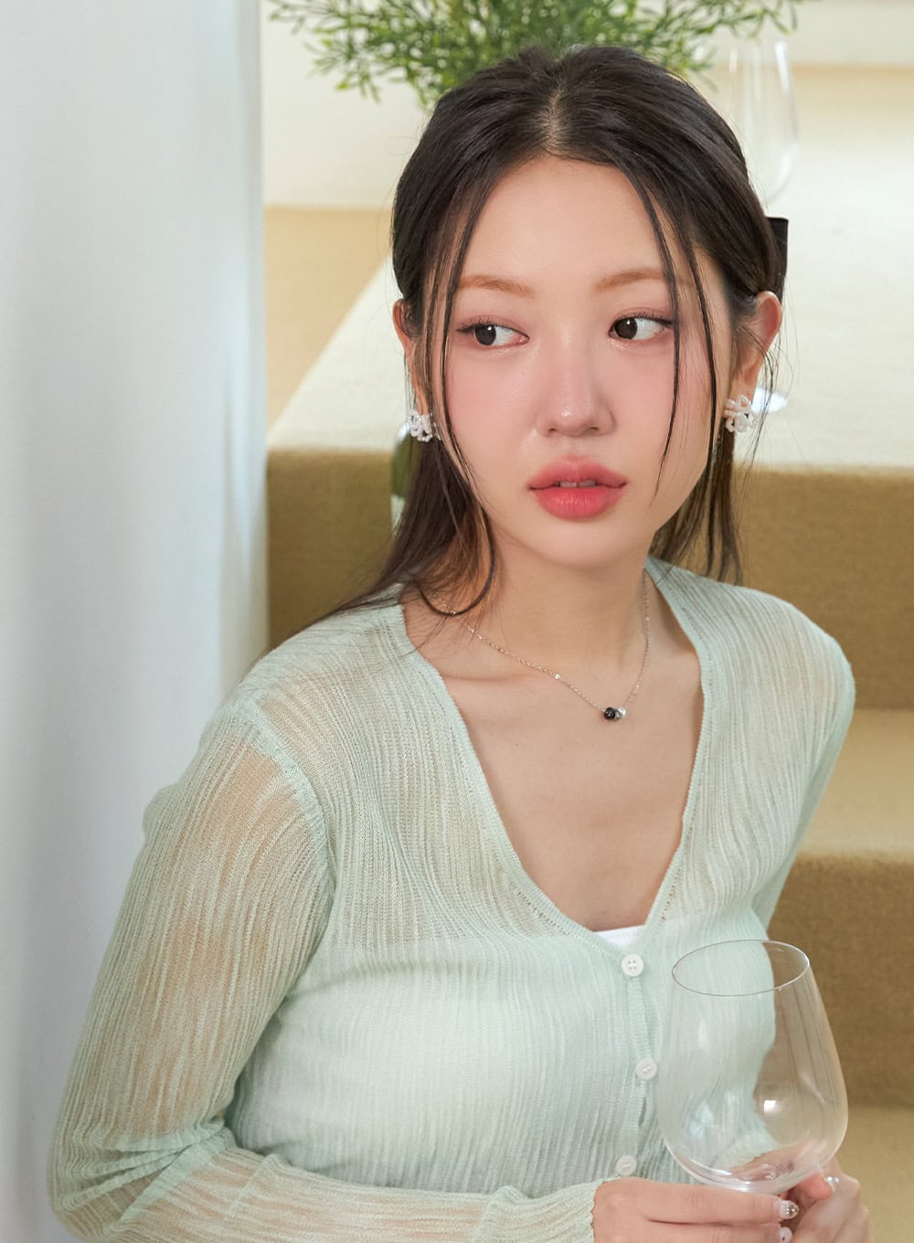 Beaded Flower Earrings OY427