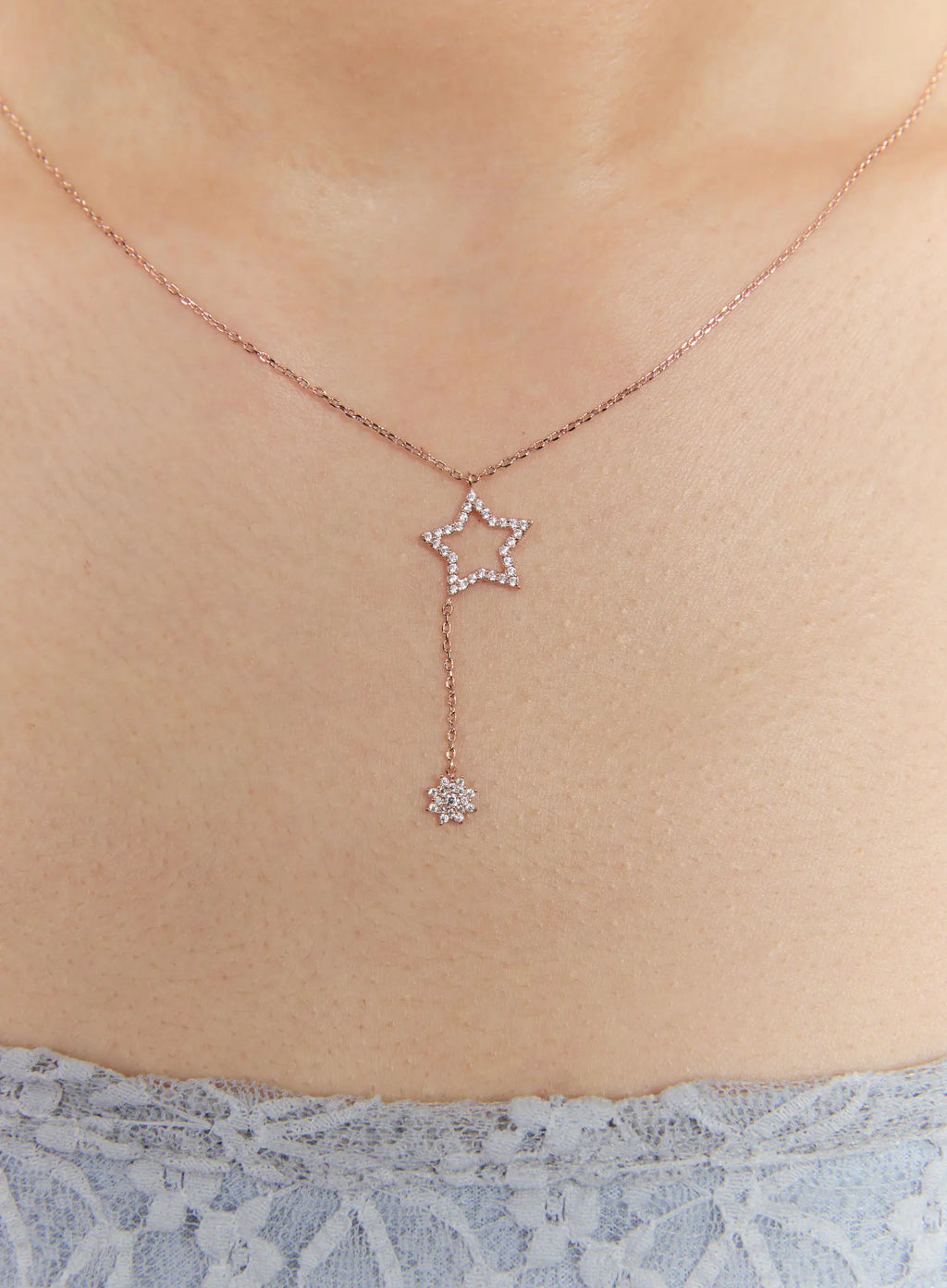 Falling Flora Star Necklace IS517