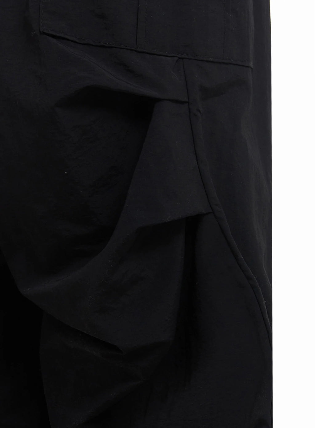 Black Utility Wide-Fit Cargo Pants IC503