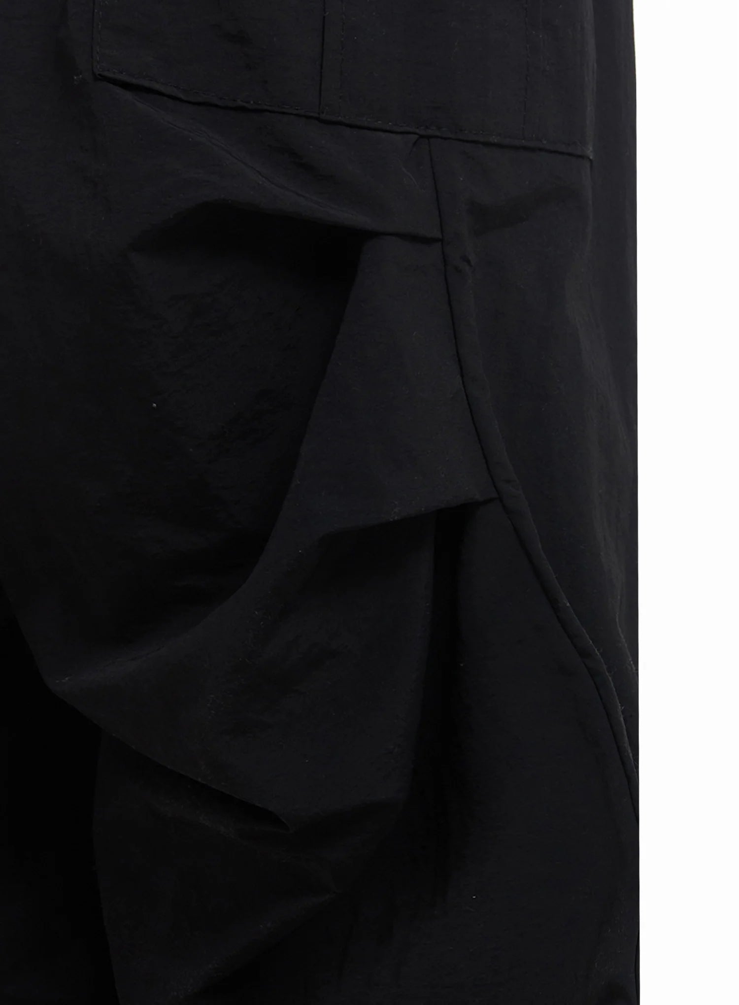 Black Utility Wide-Fit Cargo Pants IC503