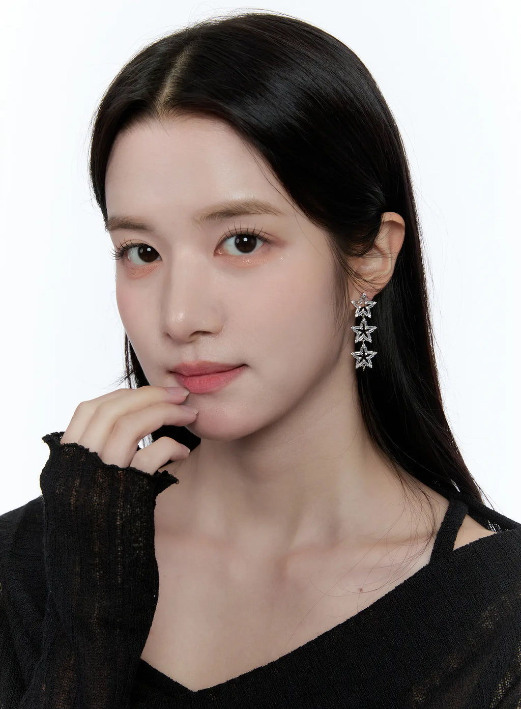 Triple Star Cubic Earrings CC0608