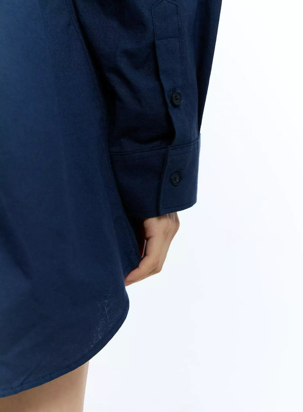 Oversized Solid Collared Shirt IU524