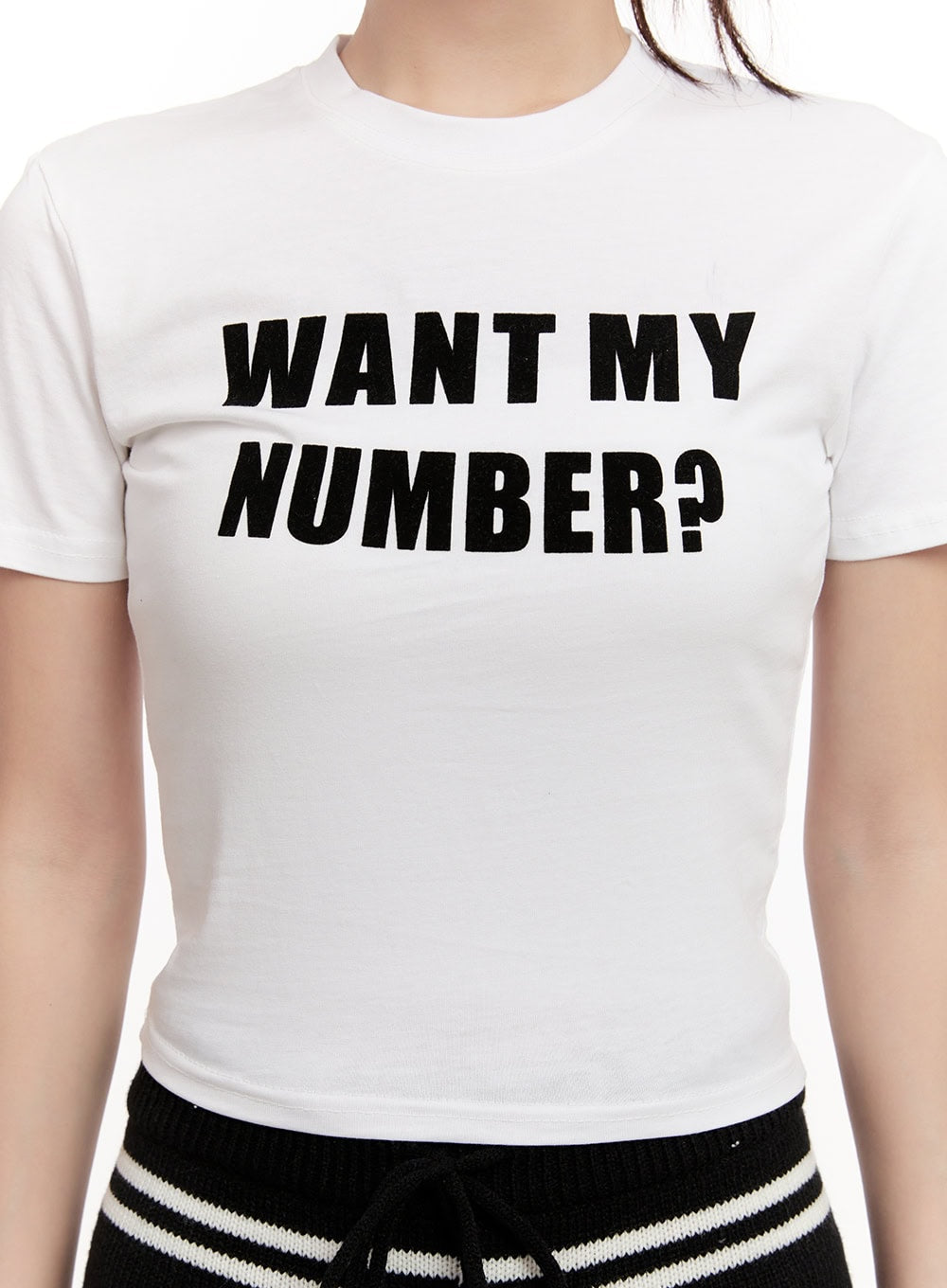 Graphic Slim-Fit Cropped T-Shirt CM507