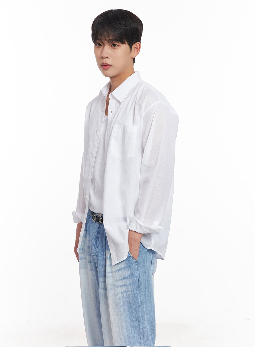 Men's Linen Collared Shirt IY522