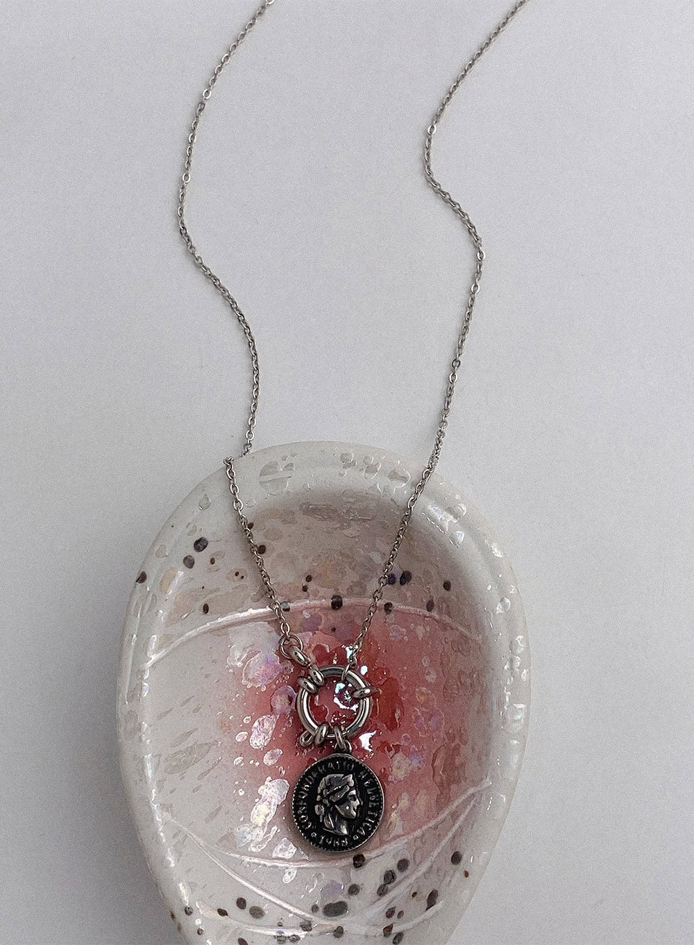 Noir Vintage Coin Necklace IA517