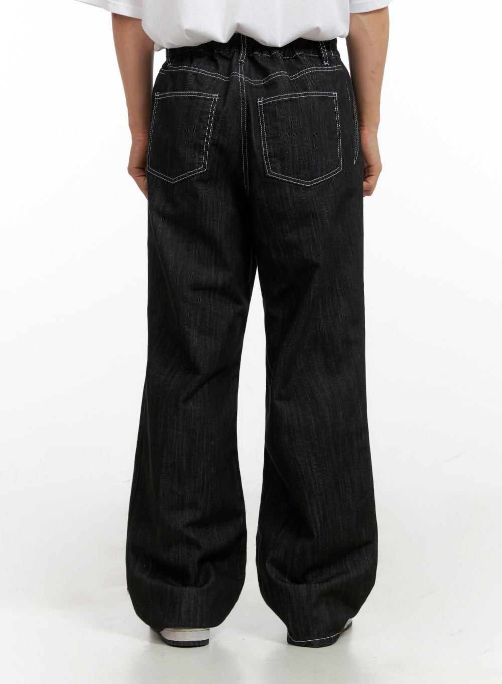 Men's Stitched Pintuck Wide Leg Pants IG409