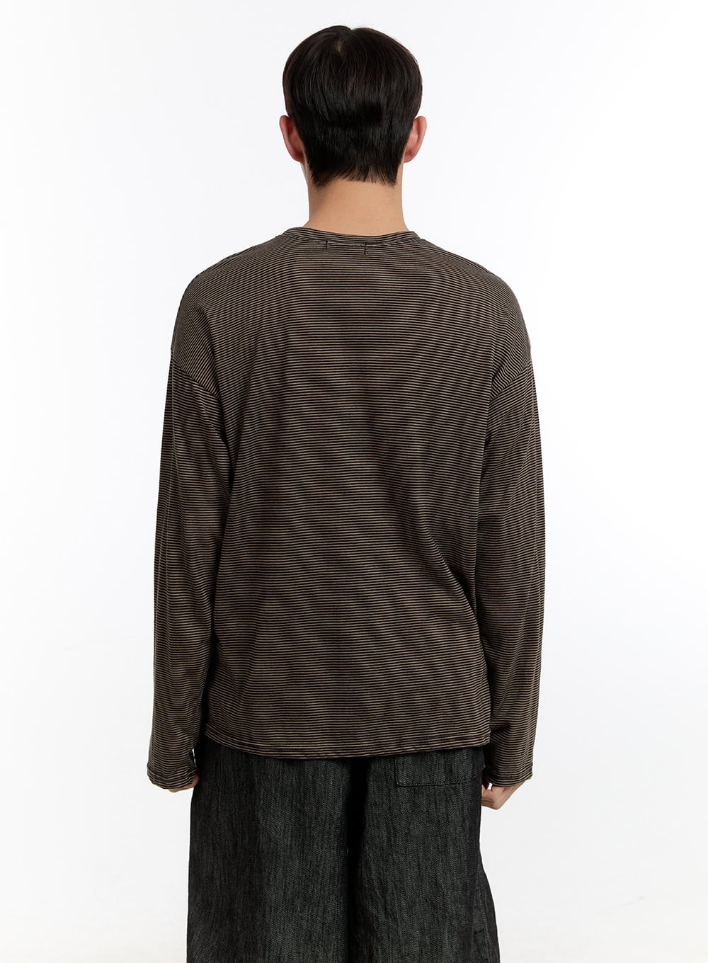 Men's Striped Long Sleeve Shirt IA507