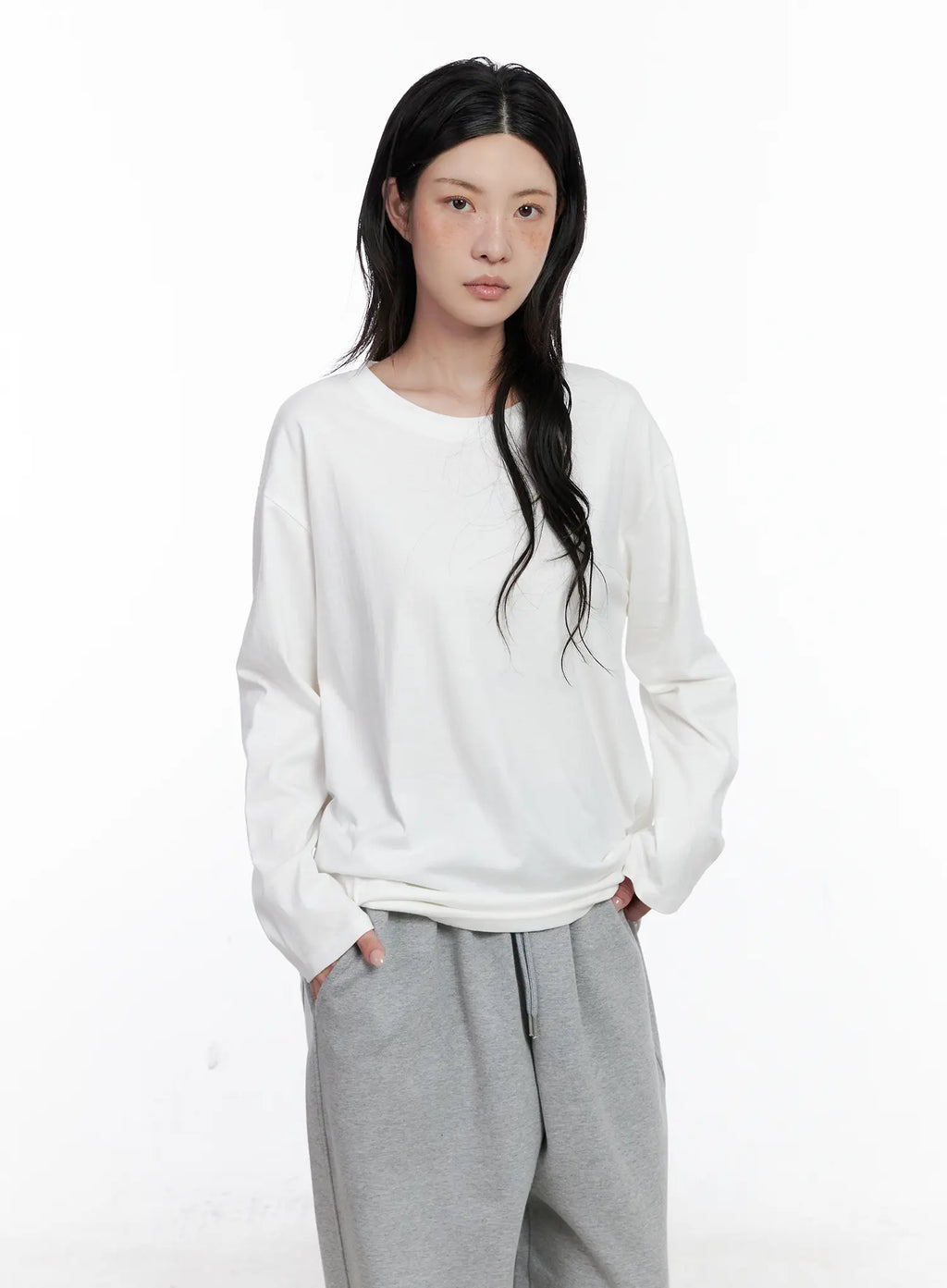 Basic Oversized Long Sleeve Tee CS529