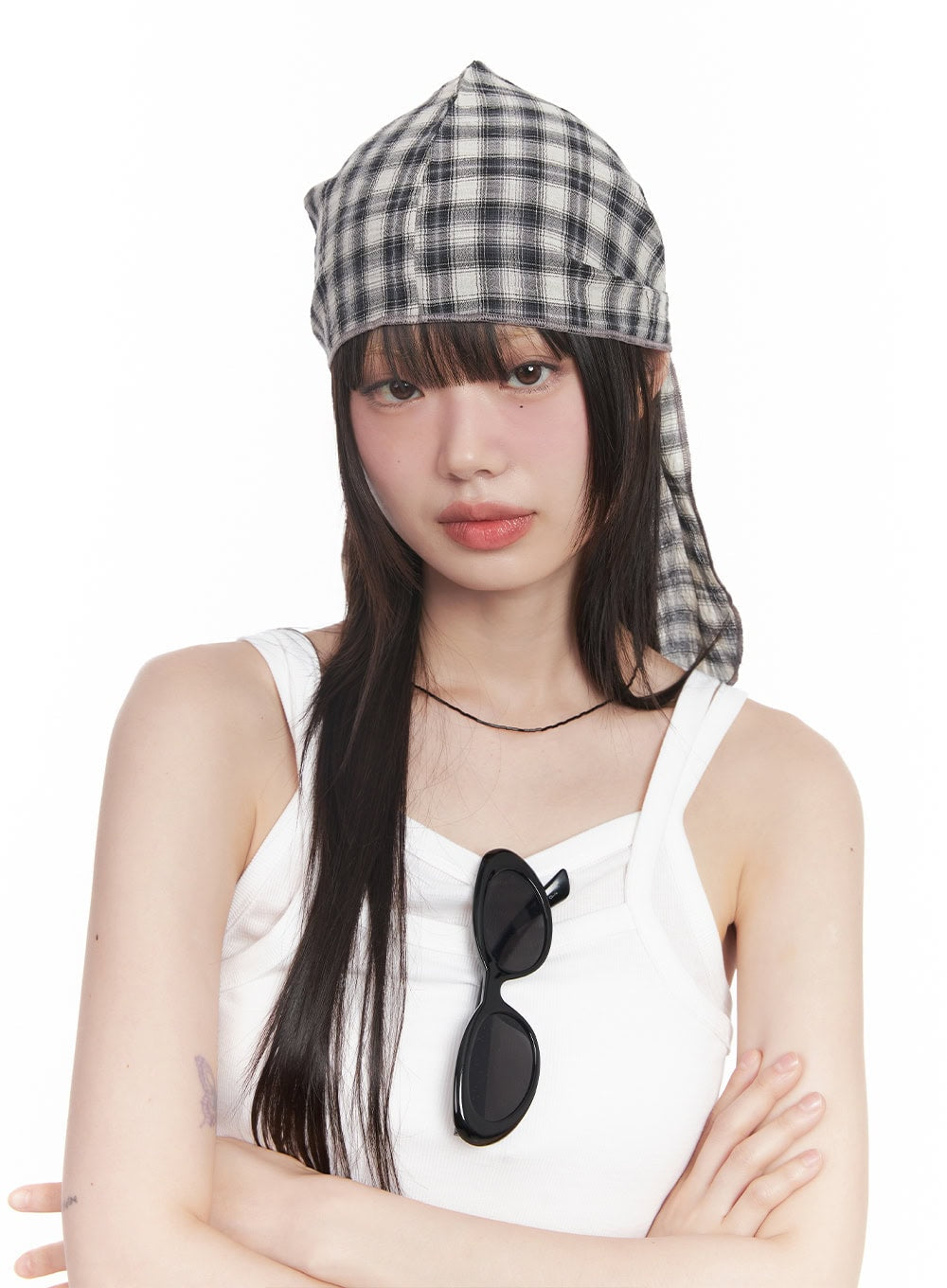 Plaid Print Hair Scarf CY520