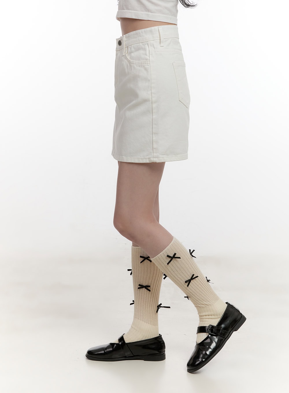 A-line Cotton Mini Skirt CF527