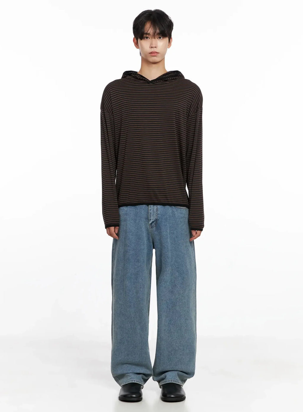 Men's Striped Hooded Long Sleeve IO517