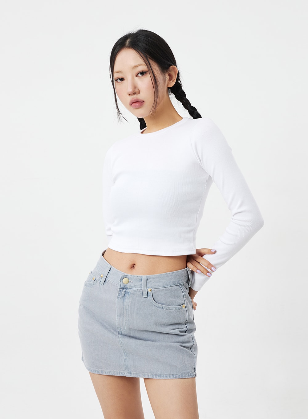 Long Sleeve Cropped Top CM324