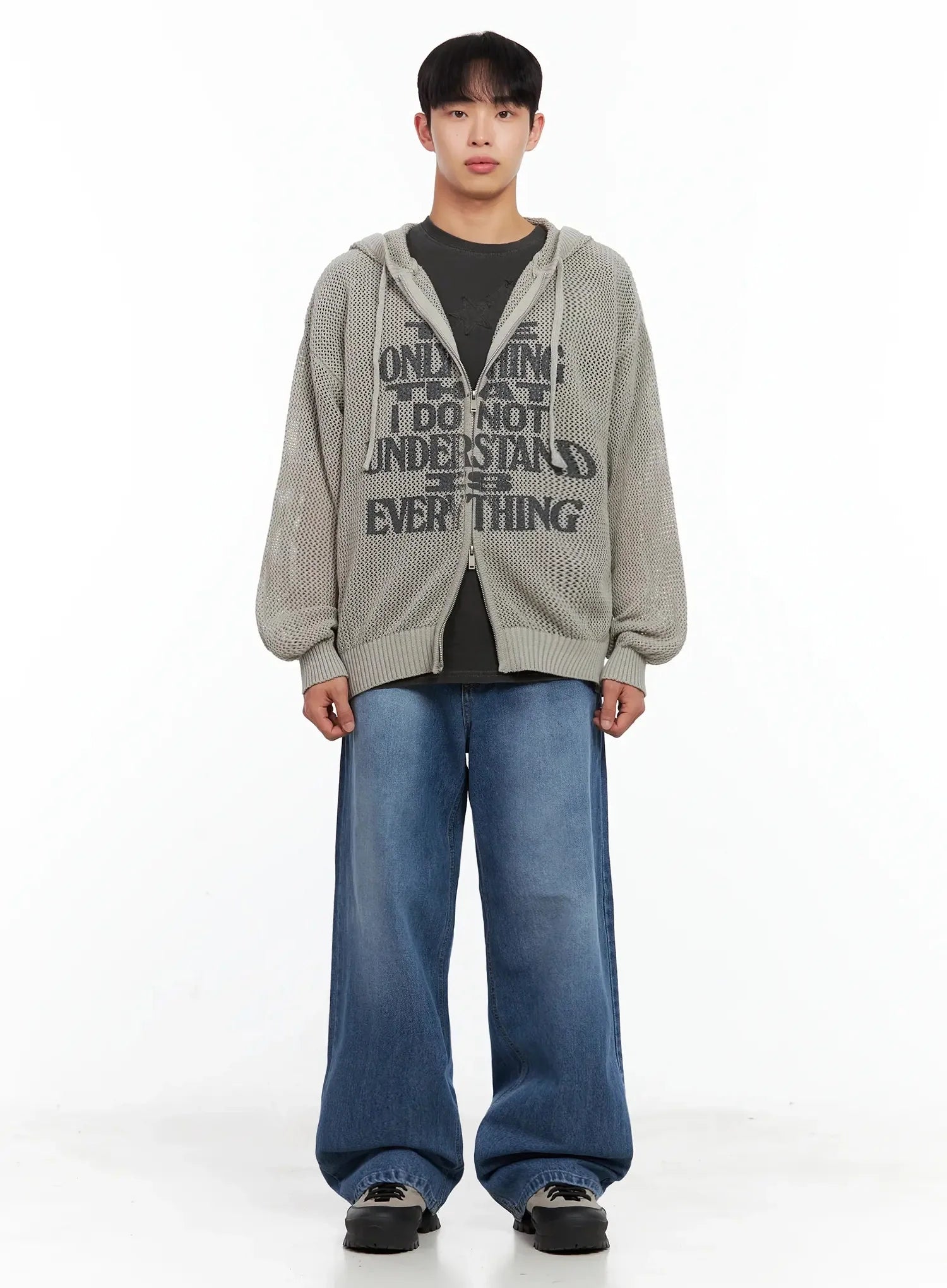 Men's Graphic Zip-Up Hoodie IL516