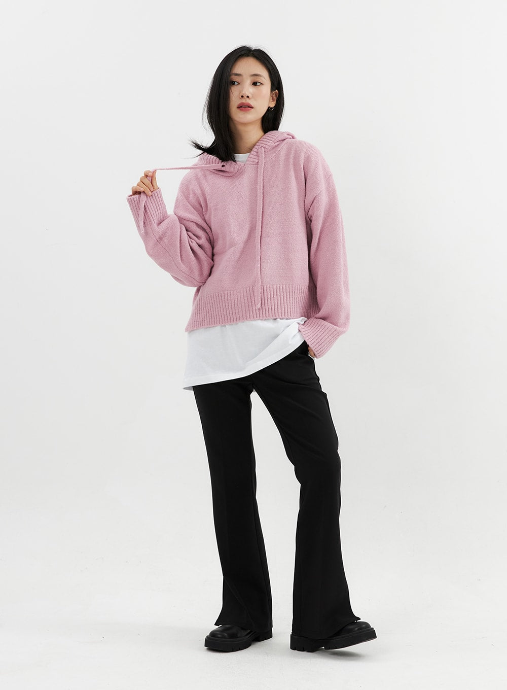 Hooded Knit Sweater OO305