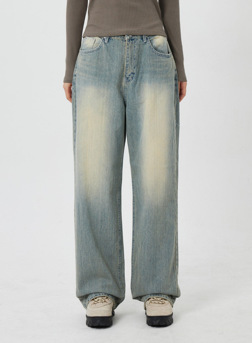 Light Wash Baggy Jeans CF323