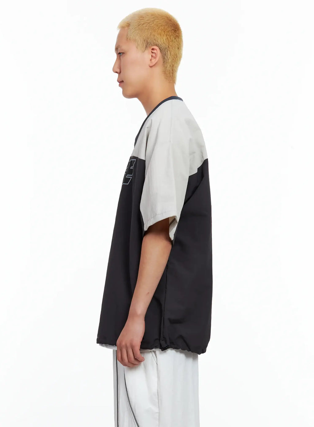 Men's Nylon V-Neck String T-Shirt IL511