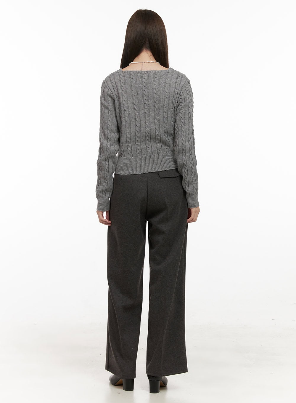 Cable Knit Button Detail Sweater OD412