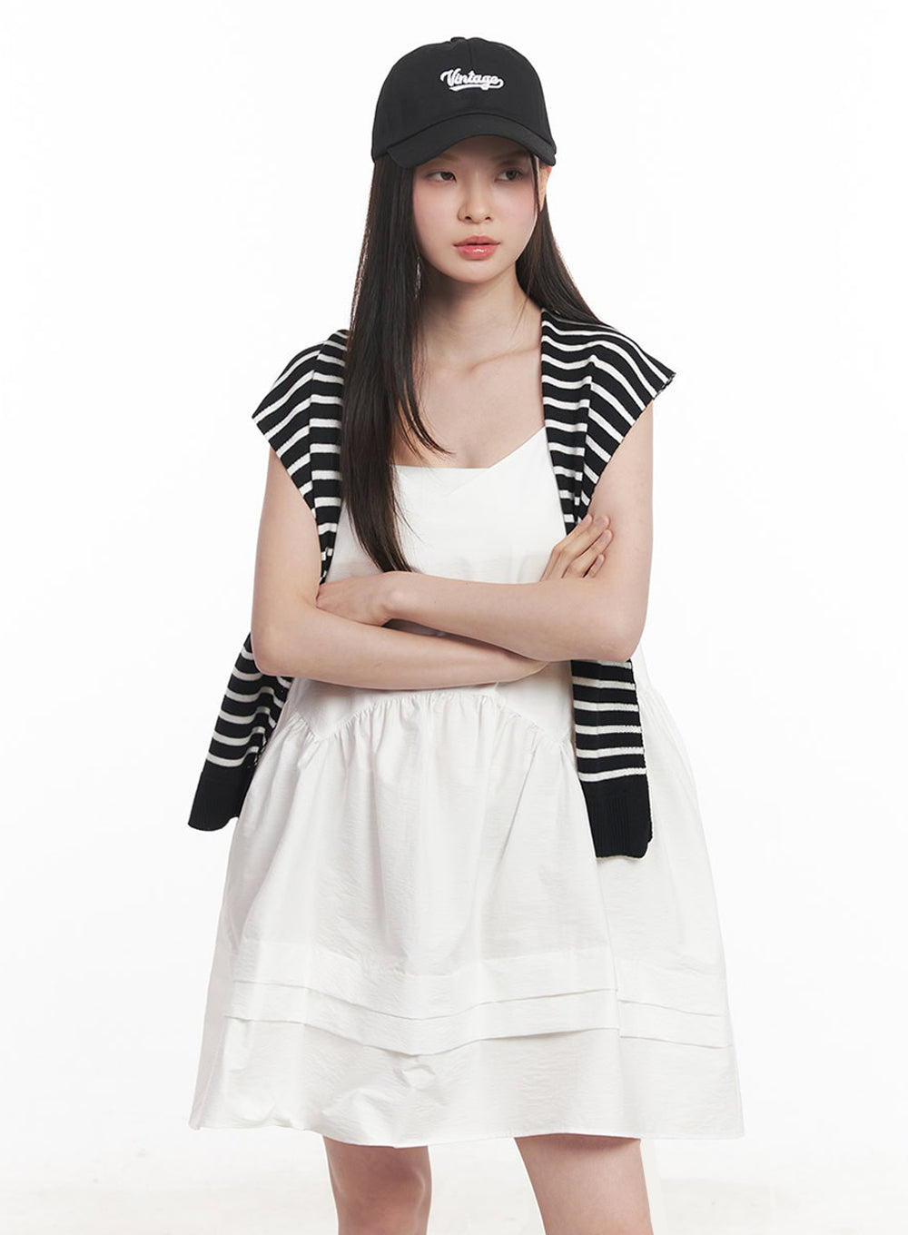 Stripe Knit Sweater Scarf IY509