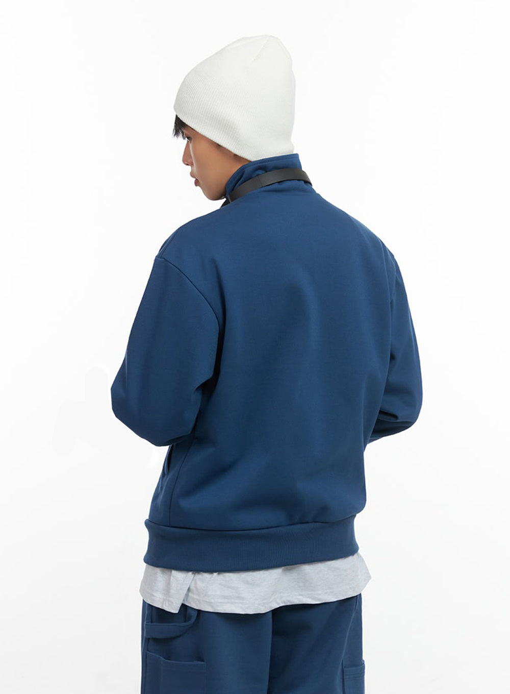 Men's Two-Way Zip-Up Turtleneck Sweatshirt IO420