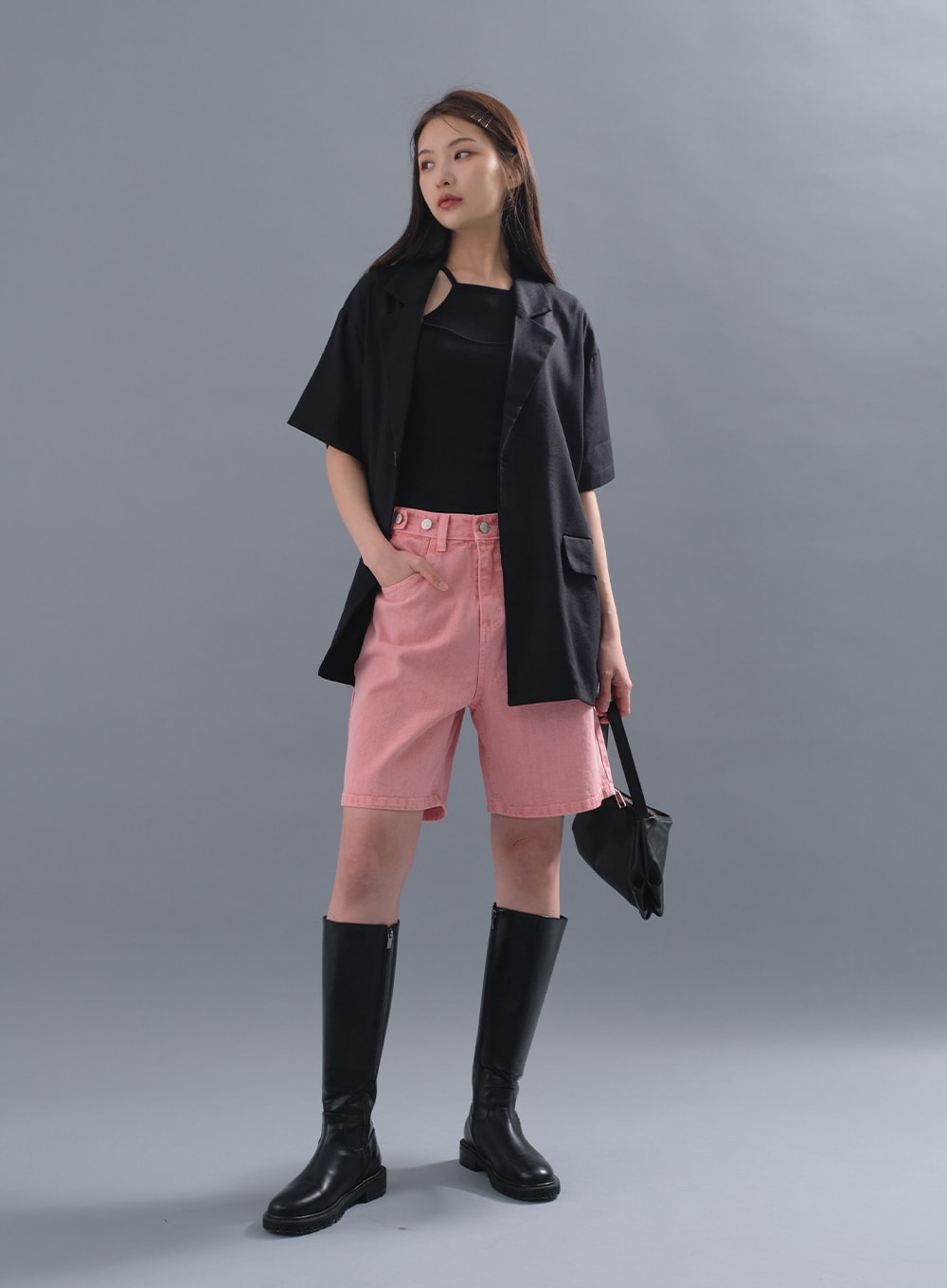 Linen Oversized Blazer Jacket CM12