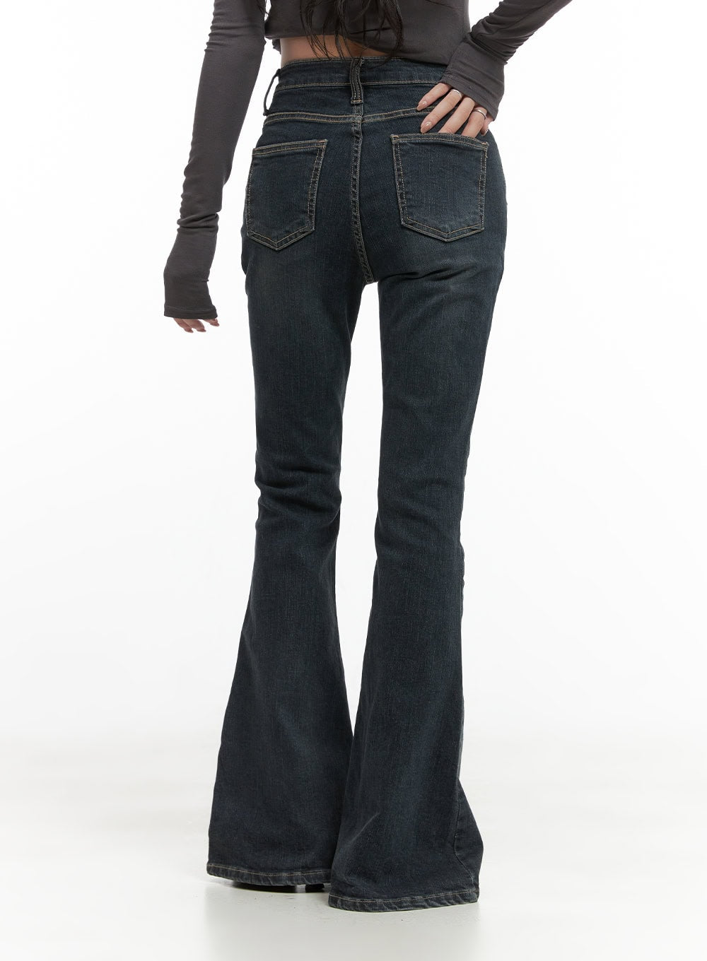 Zadie Slim Washed Denim Bootcut Jeans CG421