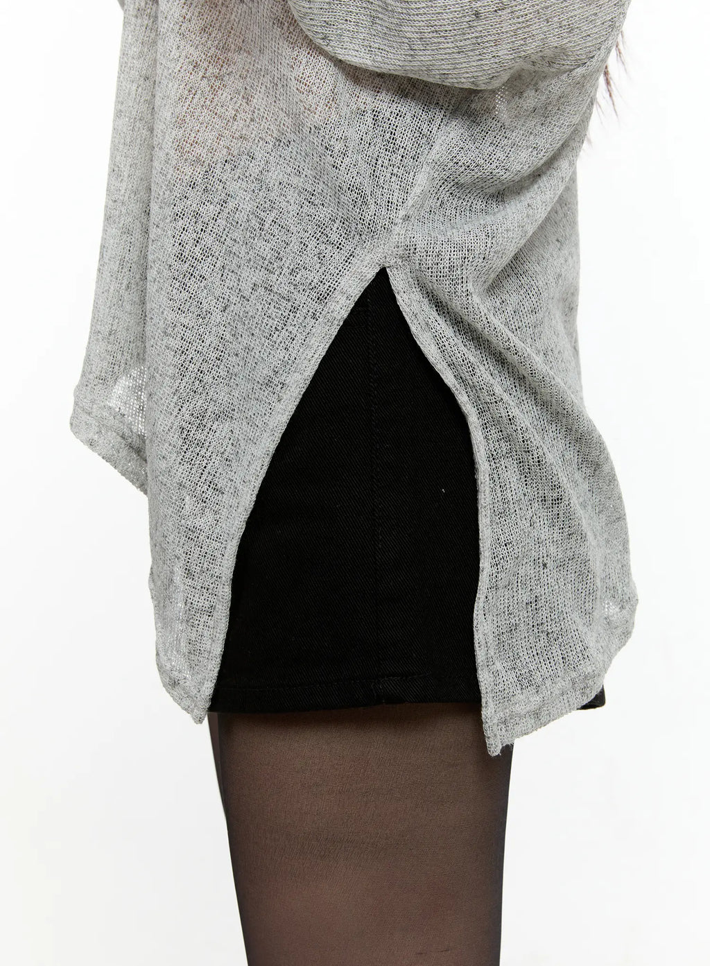 Off-Shoulder Sheer Long-Sleeve Top CG501