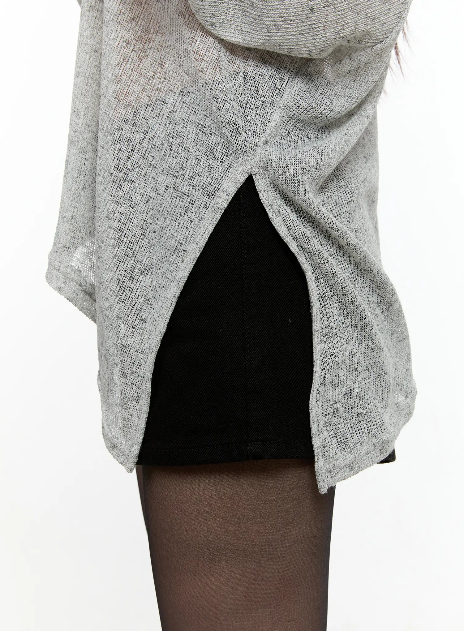 Off-Shoulder Sheer Long-Sleeve Top CG501