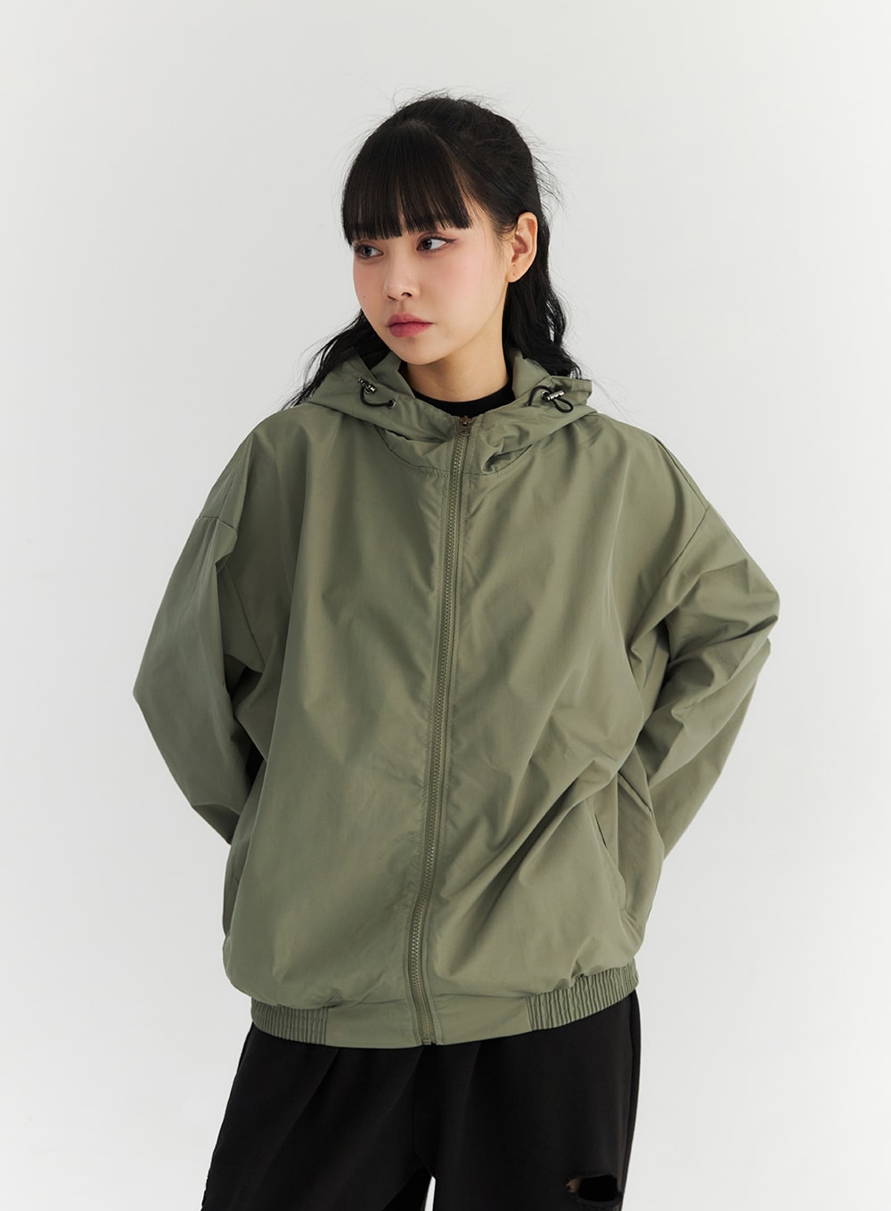 Loose Fit Zip-Up Jacket CO327