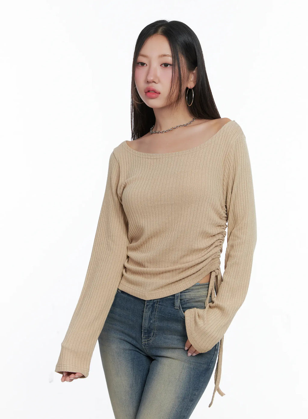 Ruched Long Sleeve Top CS502