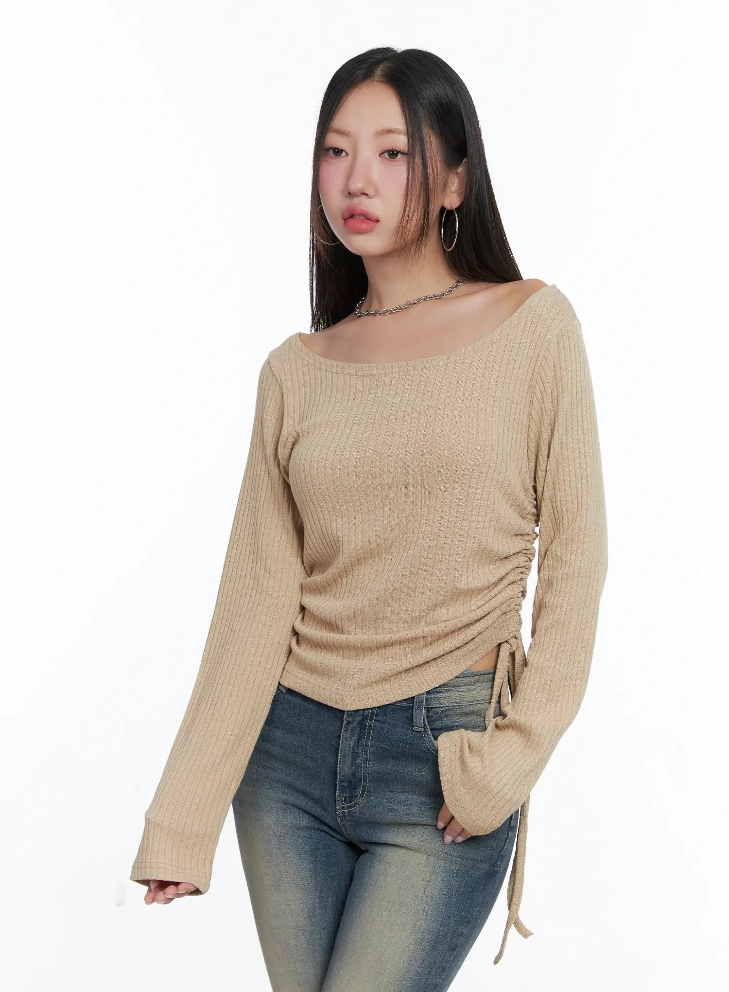 Ruched Long Sleeve Top CS502