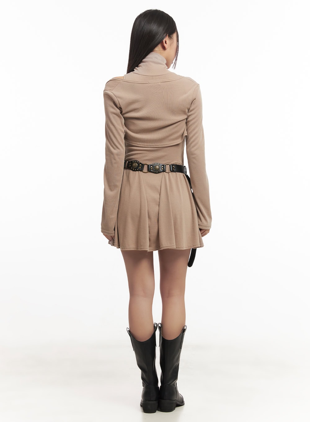 Sleeveless Turtleneck Dress & Bolero Set CF520