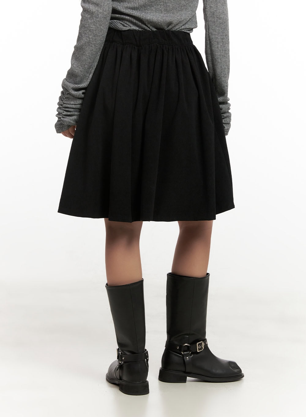 Coruduroy Flared Midi Skirt CN426