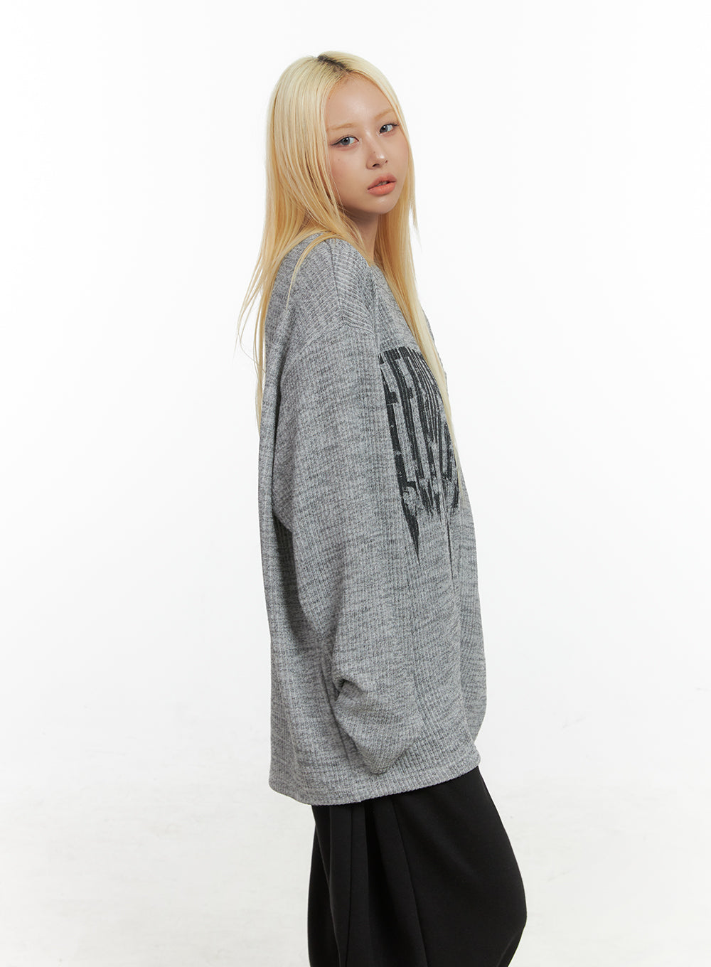 Stellar Graphic Print Oversized Top CO415