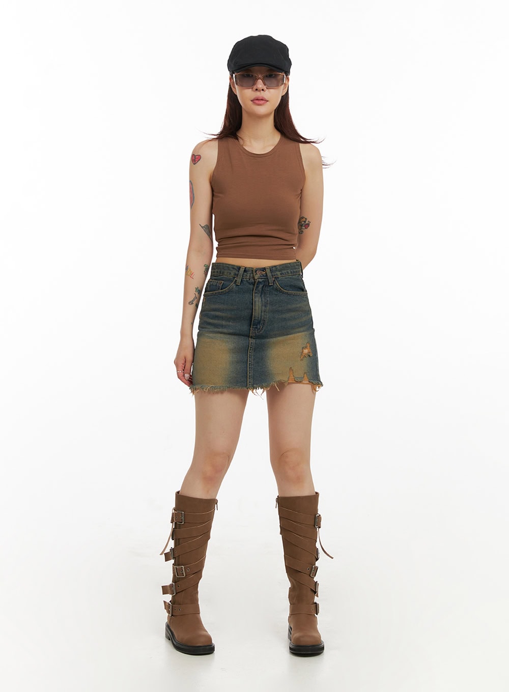 Basic Sleeveless Crop Top IY410
