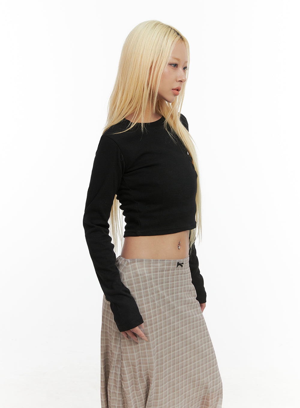 Cut Out Slim-Fit Crop Top CO414