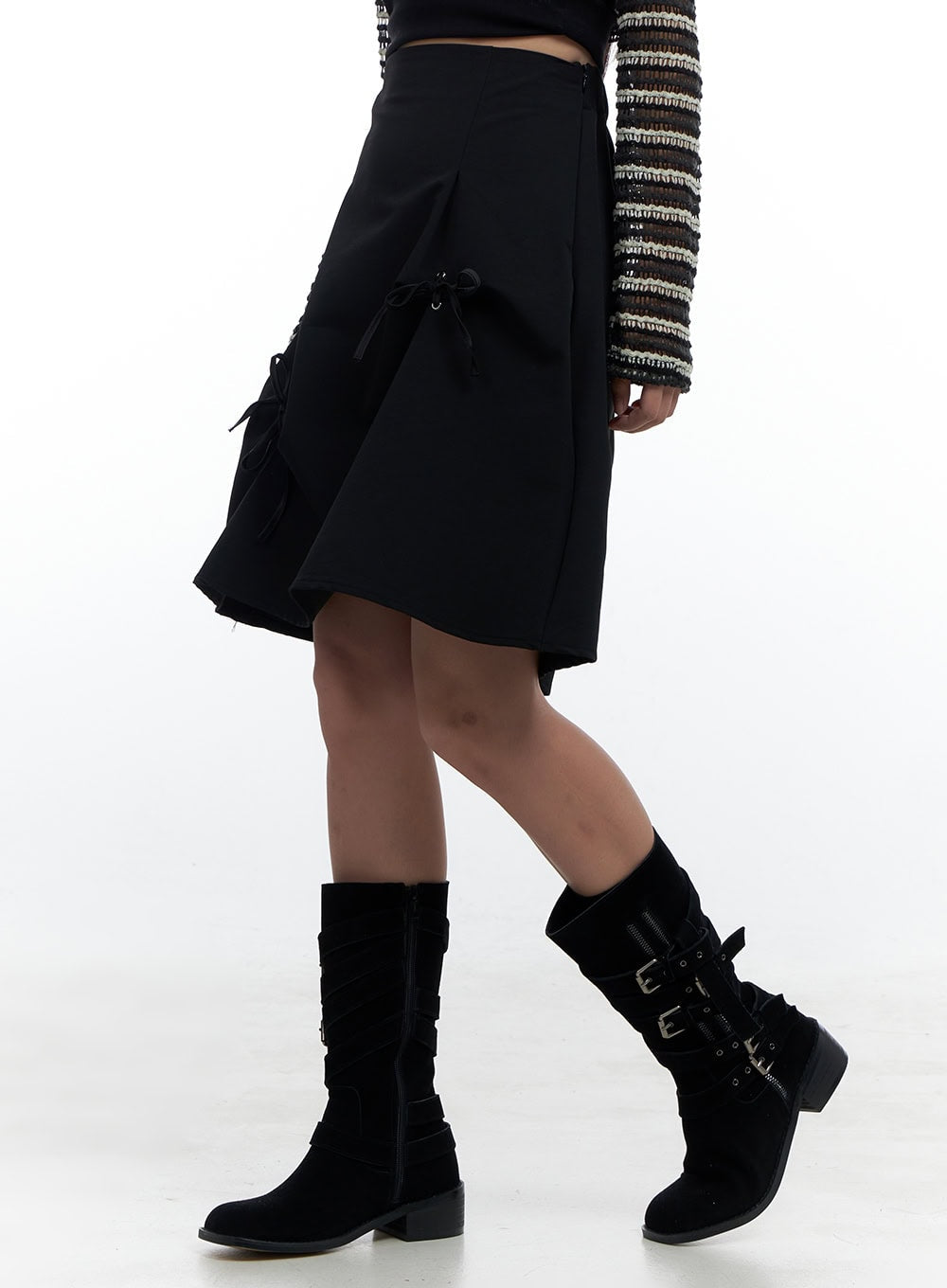 Ribbon Charm Midi Skirt CS424