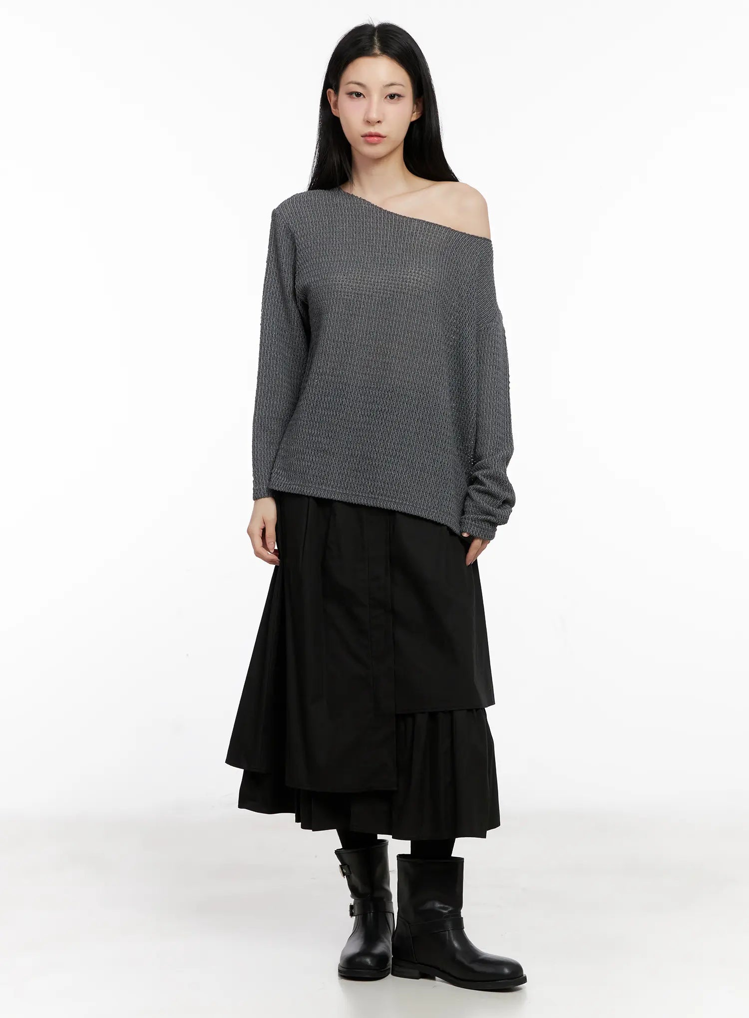 Asymmetrical Flare Layered Skirt CG526